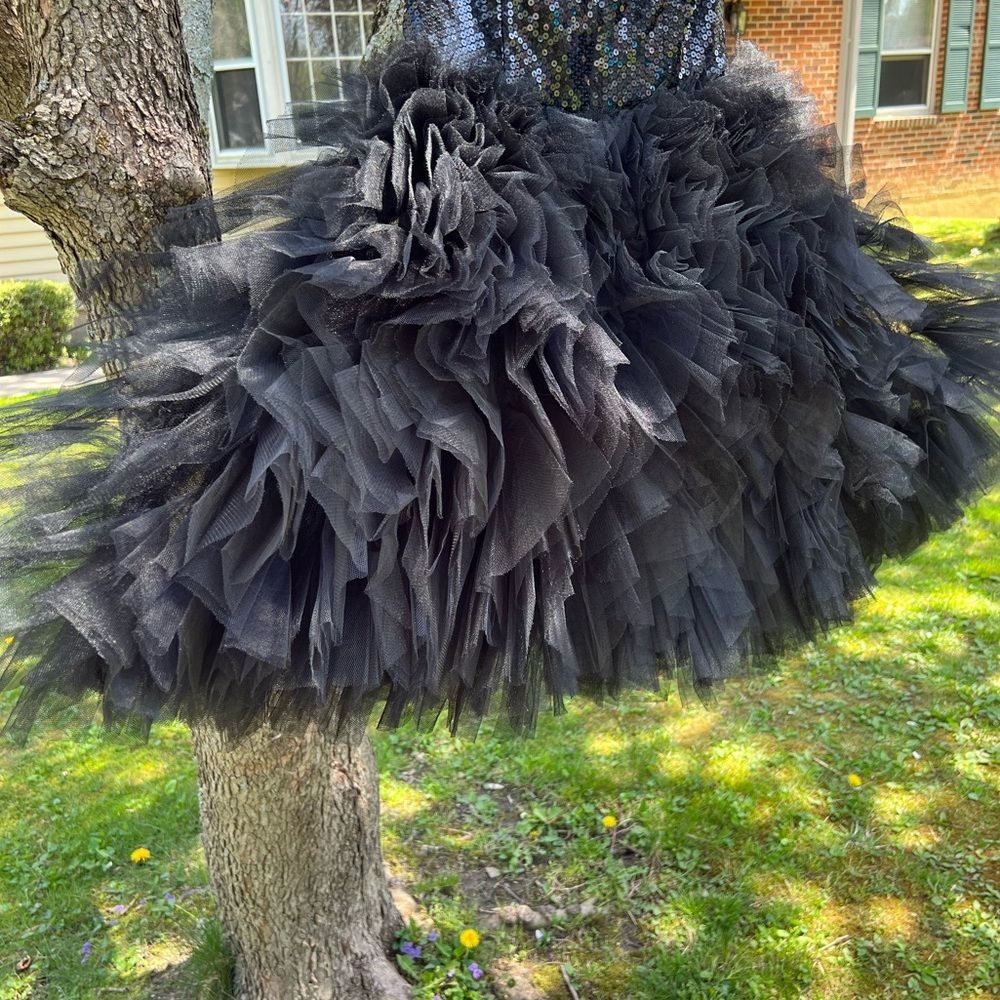 NWOT $598 Betsey Johnson Tallulah Sequin Bodice & Tulle Skirted Black Dress - Picture 10 of 15